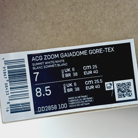 Nike Air Zoom Gaiadome Gore-Tex Lace-Up Bbots Size 7 Men/8.5 Women - Picture 10 of 12